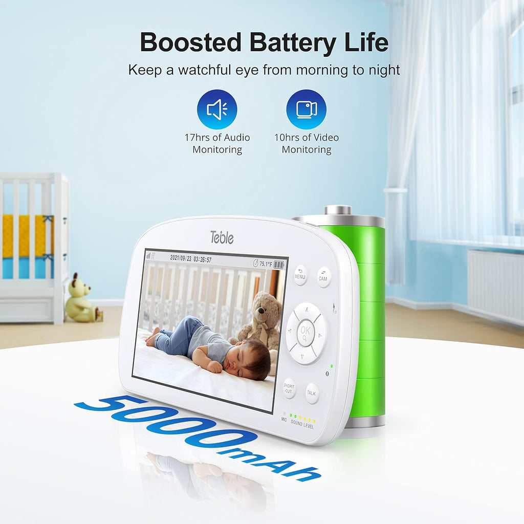5.5" HD Video Baby Monitor with Camera and Audio N370