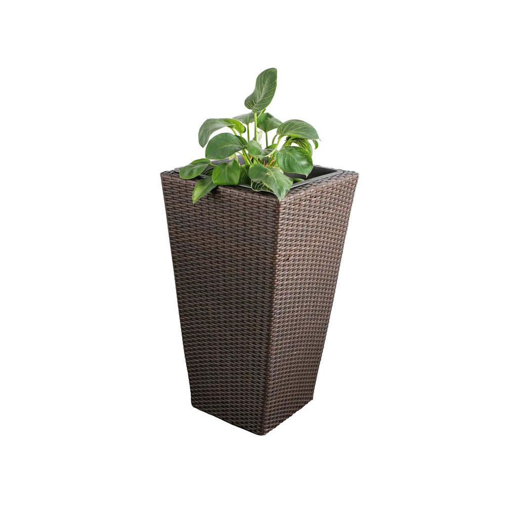 Rectangular All-Weather Wicker Planter with Plastic Liner Z163158