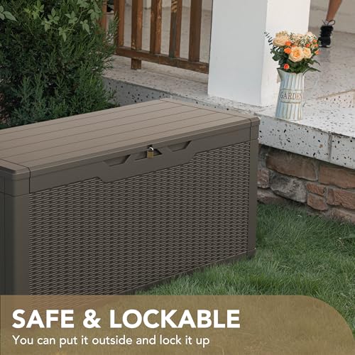 100 Gallon Waterproof Resin Deck Box D575966