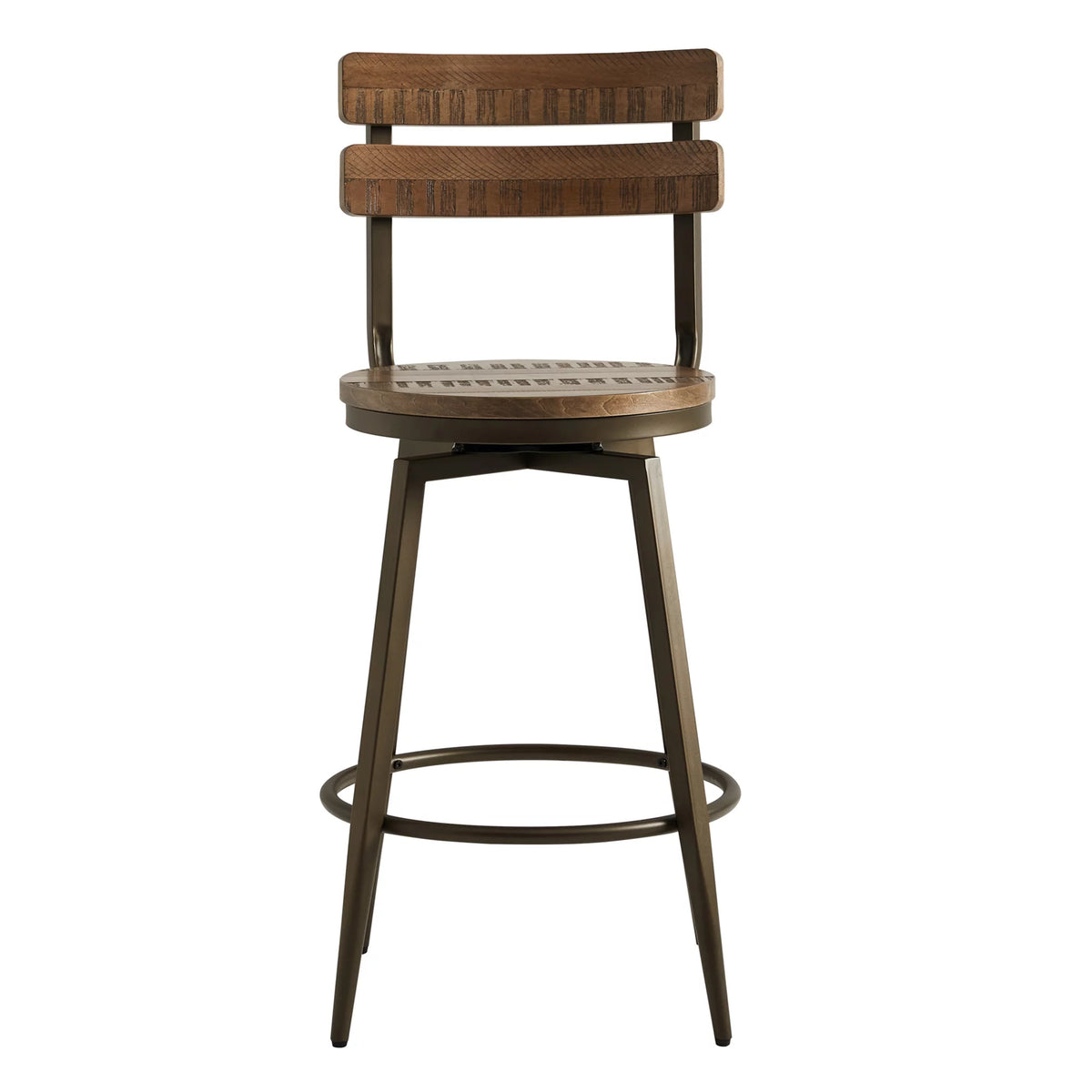 26" Swivel Counter Height Bar Stools Set of 3 Wood X542488