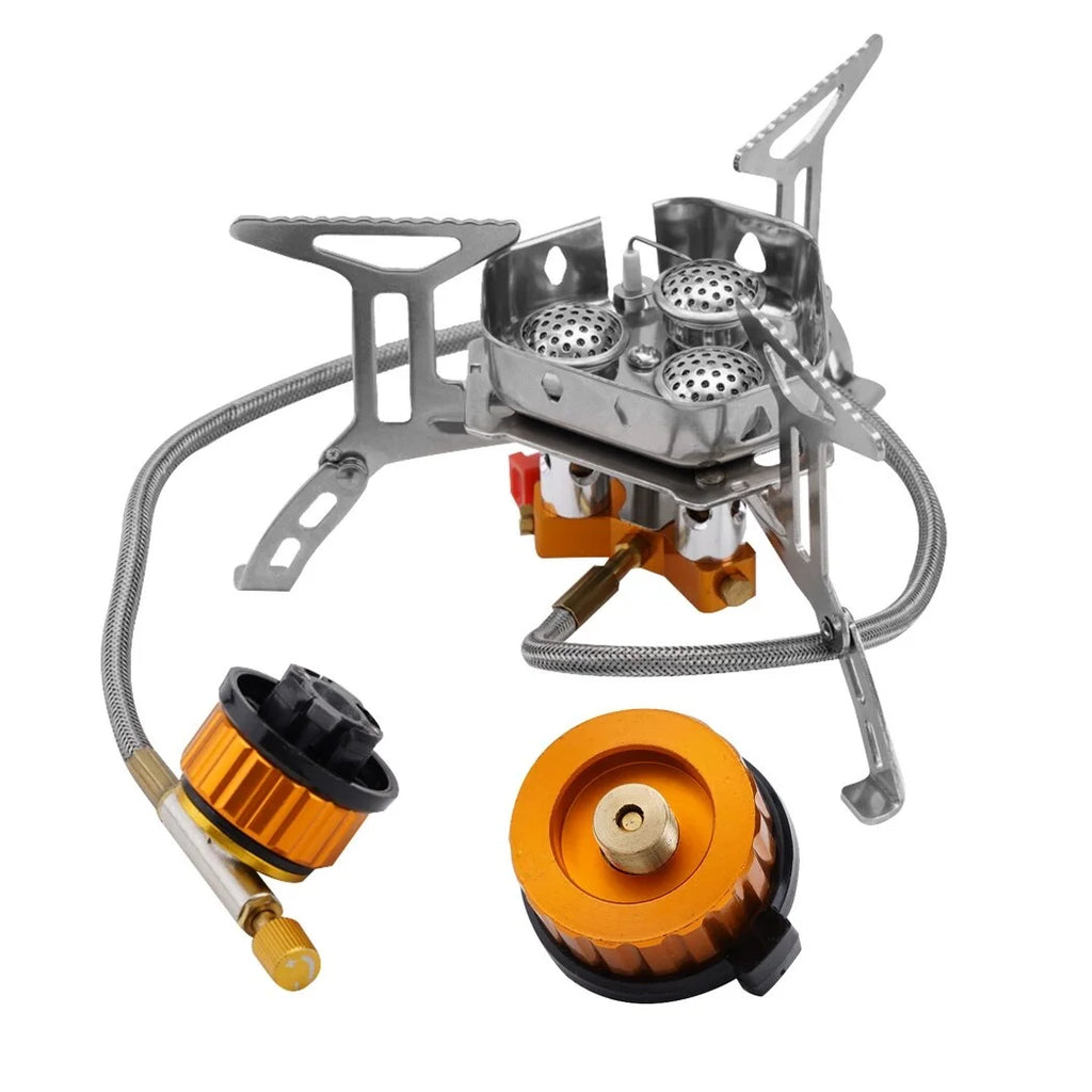 5800W Portable Foldable Camping Gas Stove with Piezo Ignition D9996