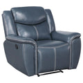 Blue Upholstered Recliner Chair F12189