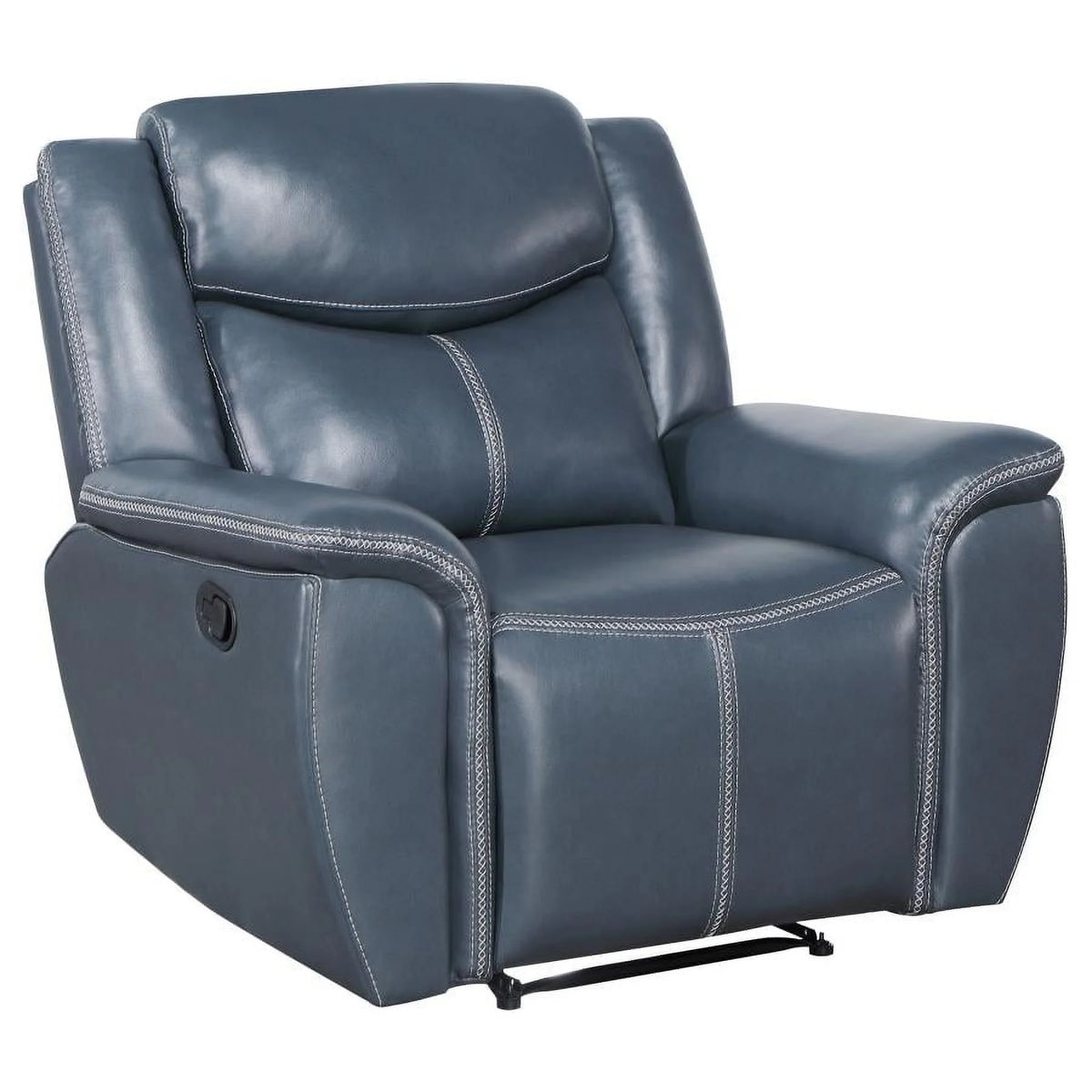 Blue Upholstered Recliner Chair F12189
