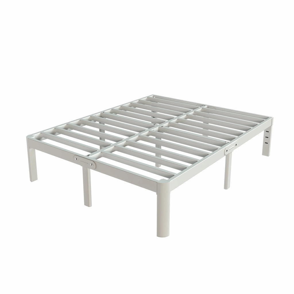 16 Inch King White Metal Platform Bed Frame K52168