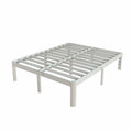 16 Inch King White Metal Platform Bed Frame K52168
