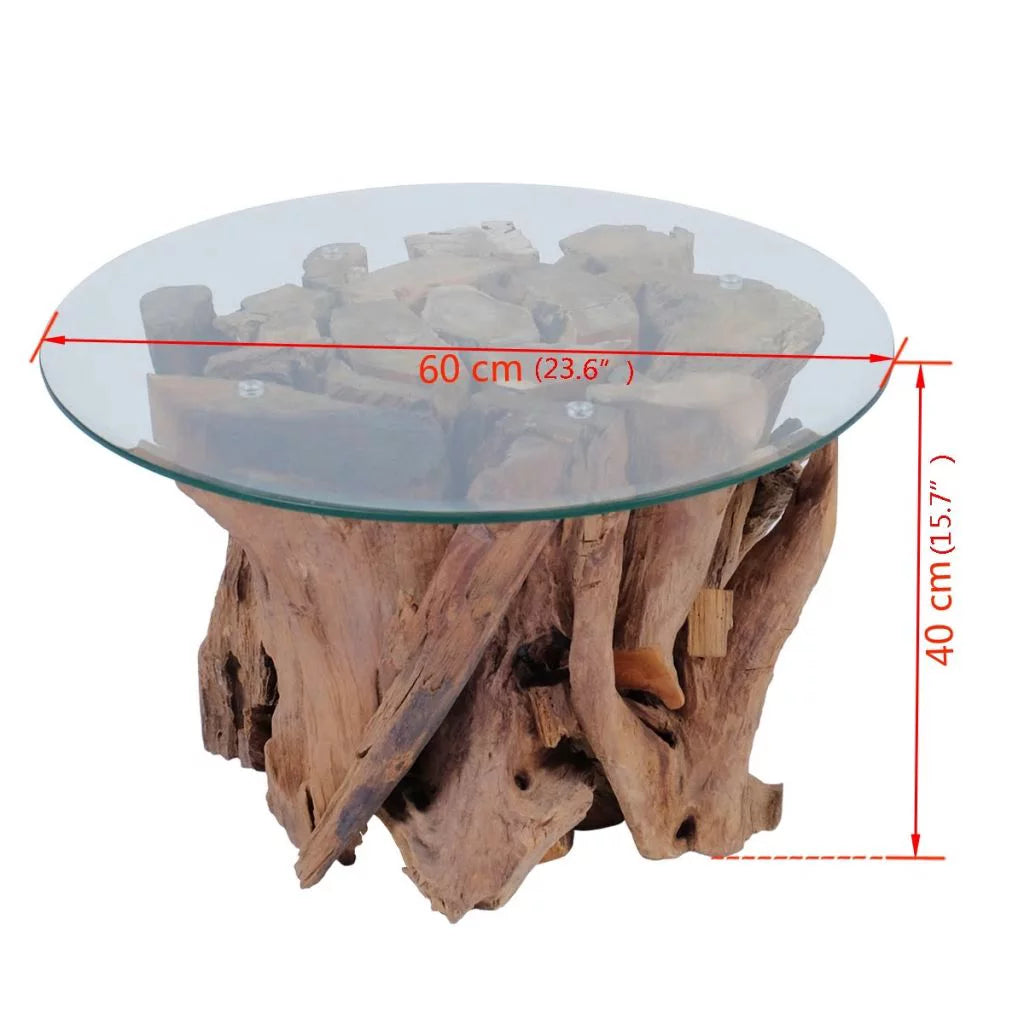 Solid Teak Driftwood Coffee Table A95922