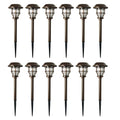 Brass LED Landscape Pathway Light Set 12-Pack E255