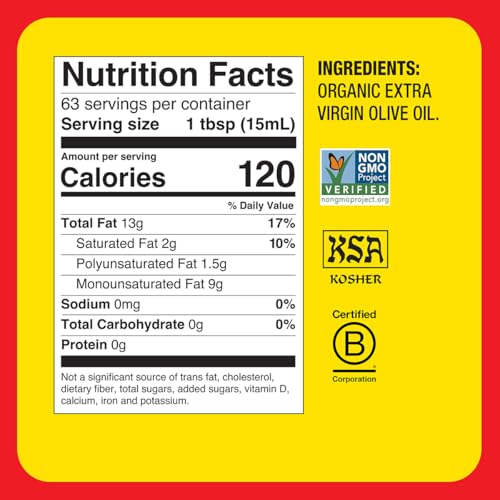 Organic Extra Virgin Olive Oil 128 Ounce V183021