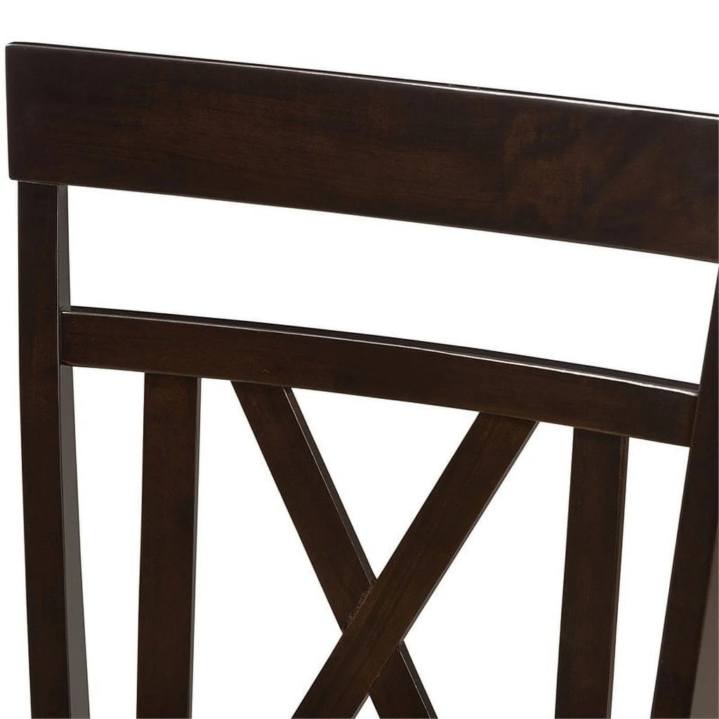 Dark Brown Faux Leather Dining Side Chair Set of 2 X6780