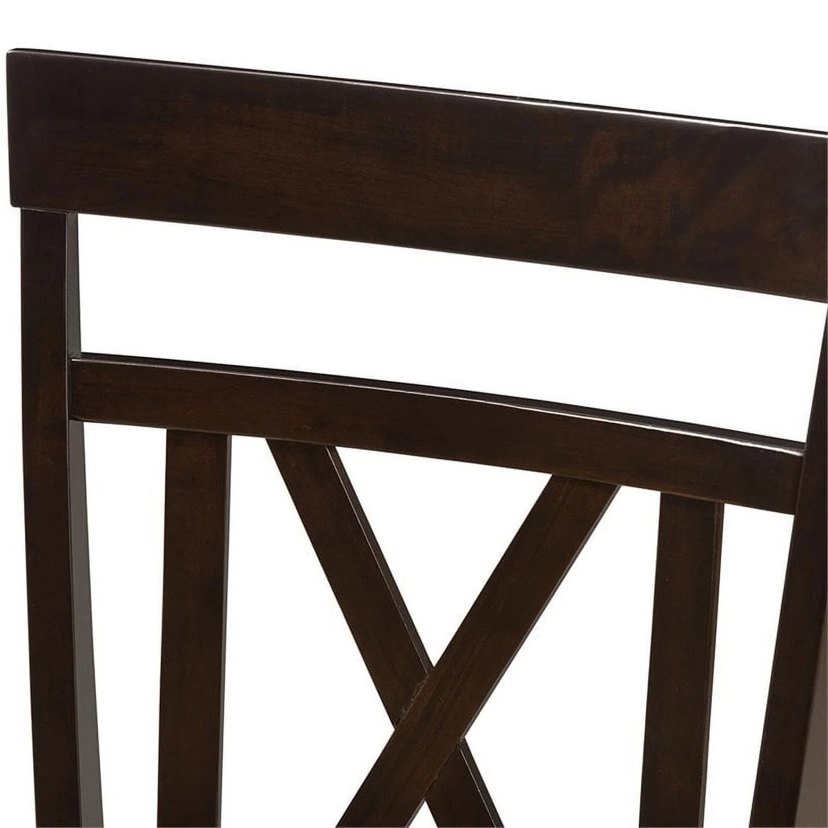 Dark Brown Faux Leather Dining Side Chair Set of 2 X6780