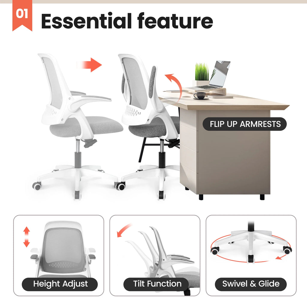 Beige Adjustable Ergonomic Office Chair Z82636