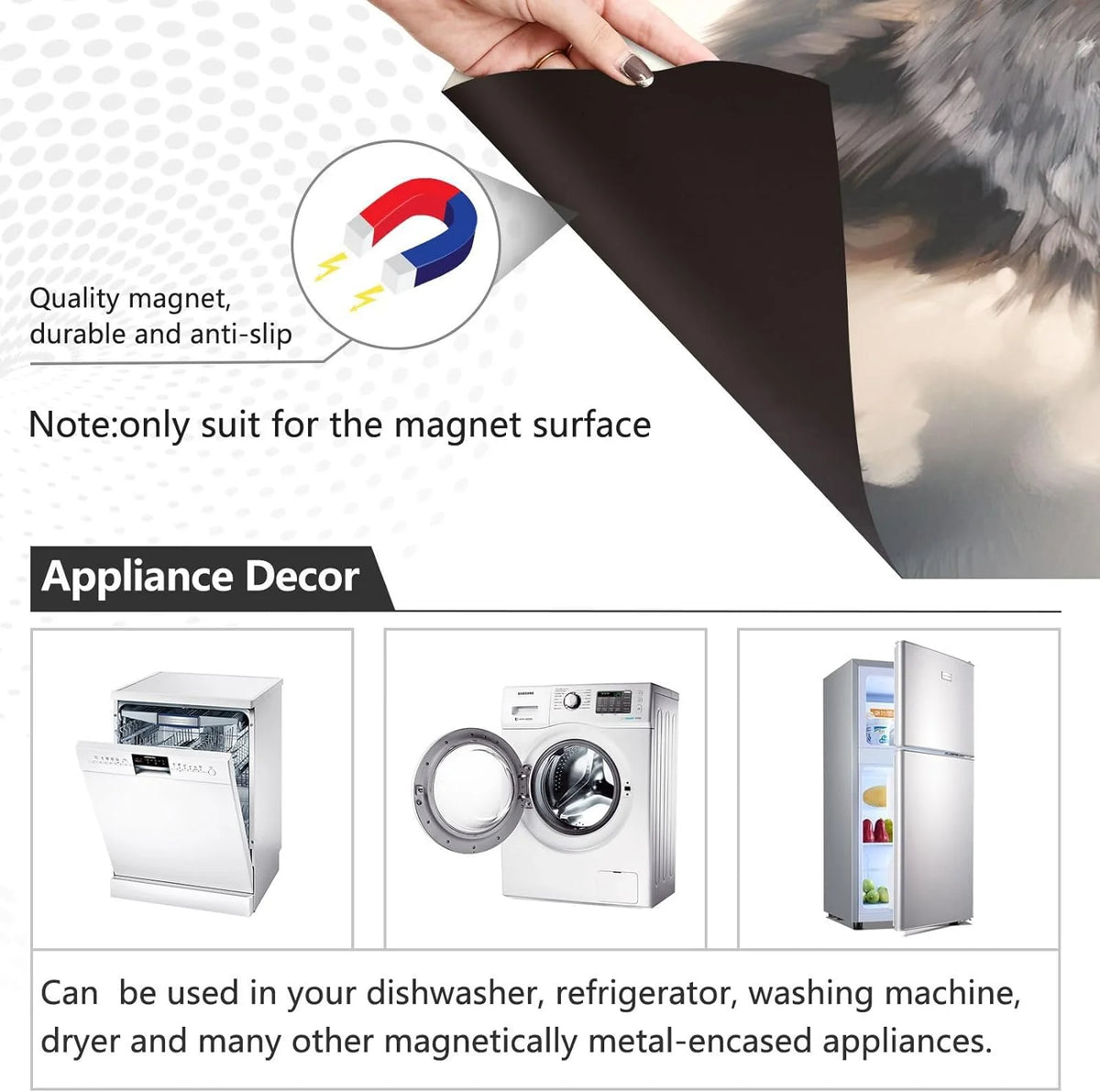 Magnetic Dishwasher Sticker 23in W x 26in H I8896