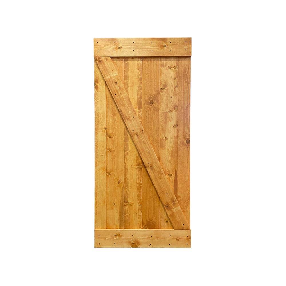 Brown 24-in x 84-in Wood Single Barn Door C9023