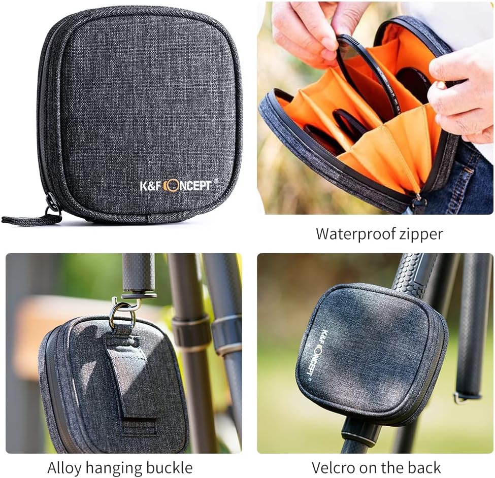 67mm Fixed ND Lens Filter Kit, ND4 ND8 ND64 ND1000 Filter Set with 4-Filter Pouch M6681
