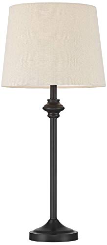 Set of 2 Dark Bronze Brown Metal Table Lamps H121145