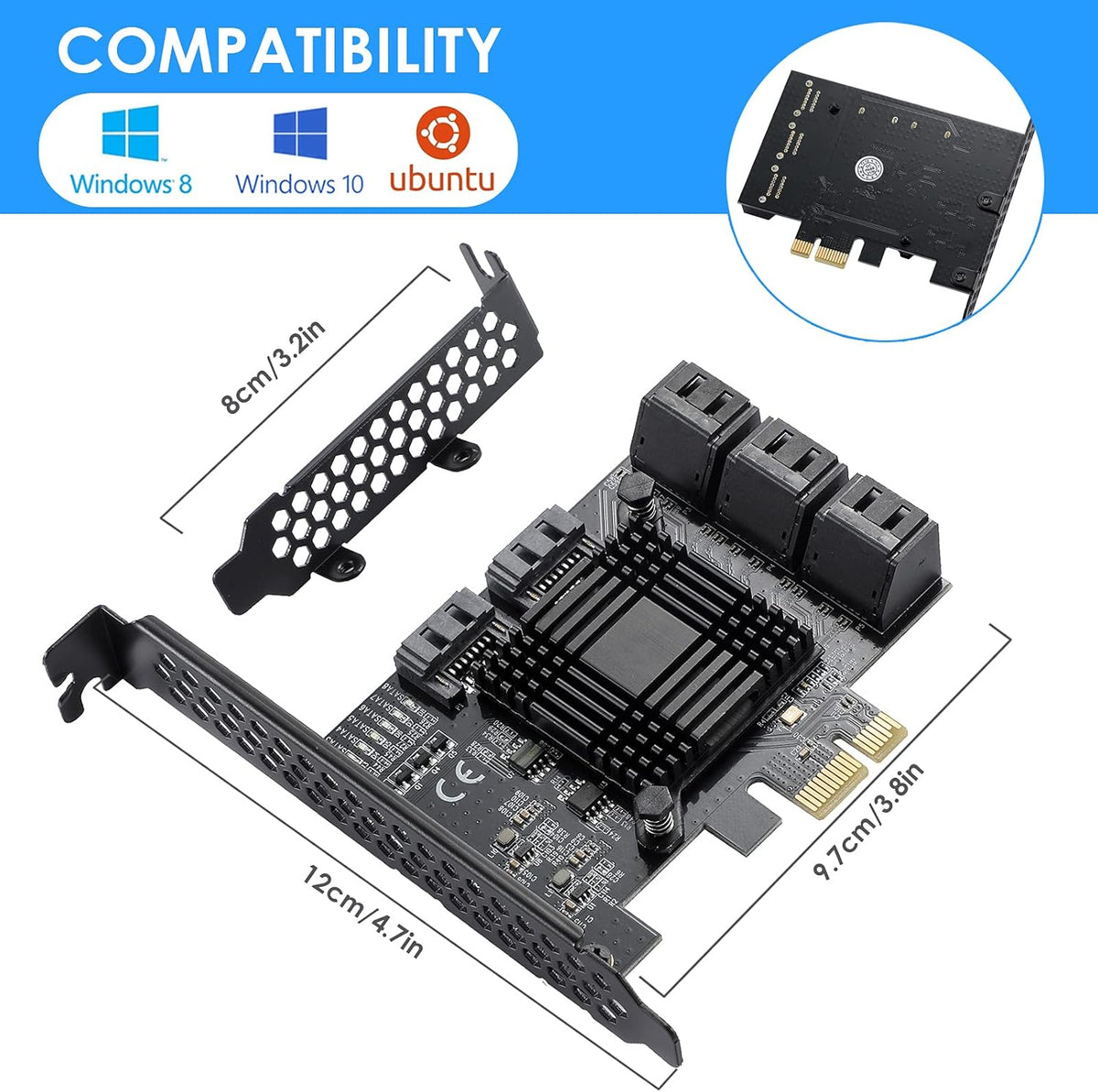 PCIe SATA Card 8 Ports Y831073