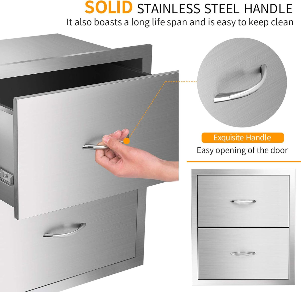 Stainless Steel Outdoor Barbecue Drawers B395