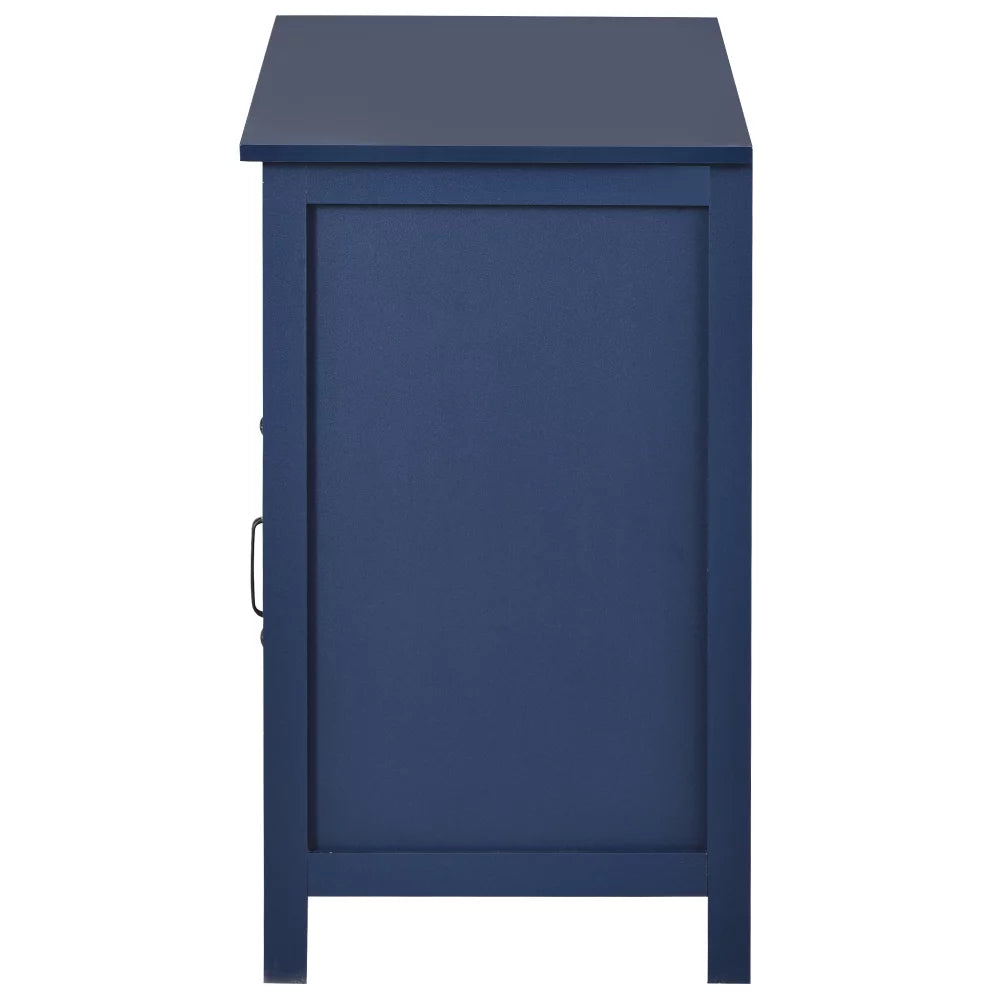 Open Style Cabinet with Sideboard, 2 Doors and 2 Drawers, Navy D741605