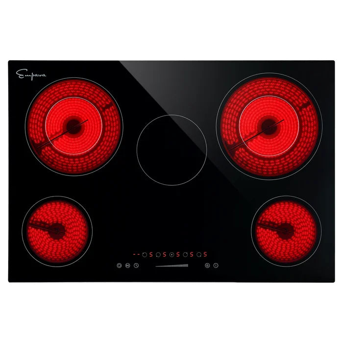 30 Electric Smooth Surface Radiant Cooktop with 5 Elements J306599