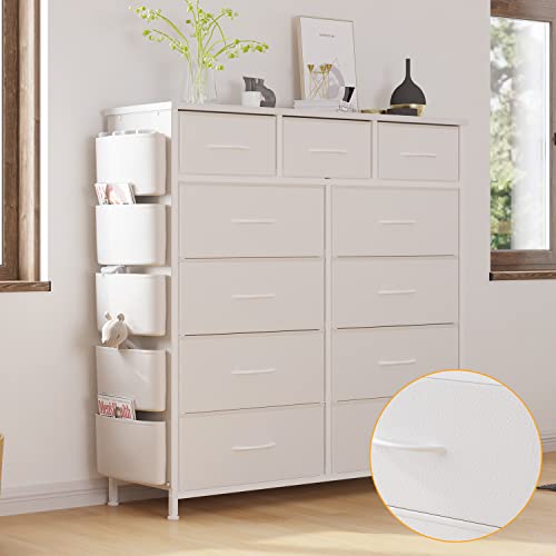 Black 11 Drawer Fabric Storage Dresser with Wood Top G848702