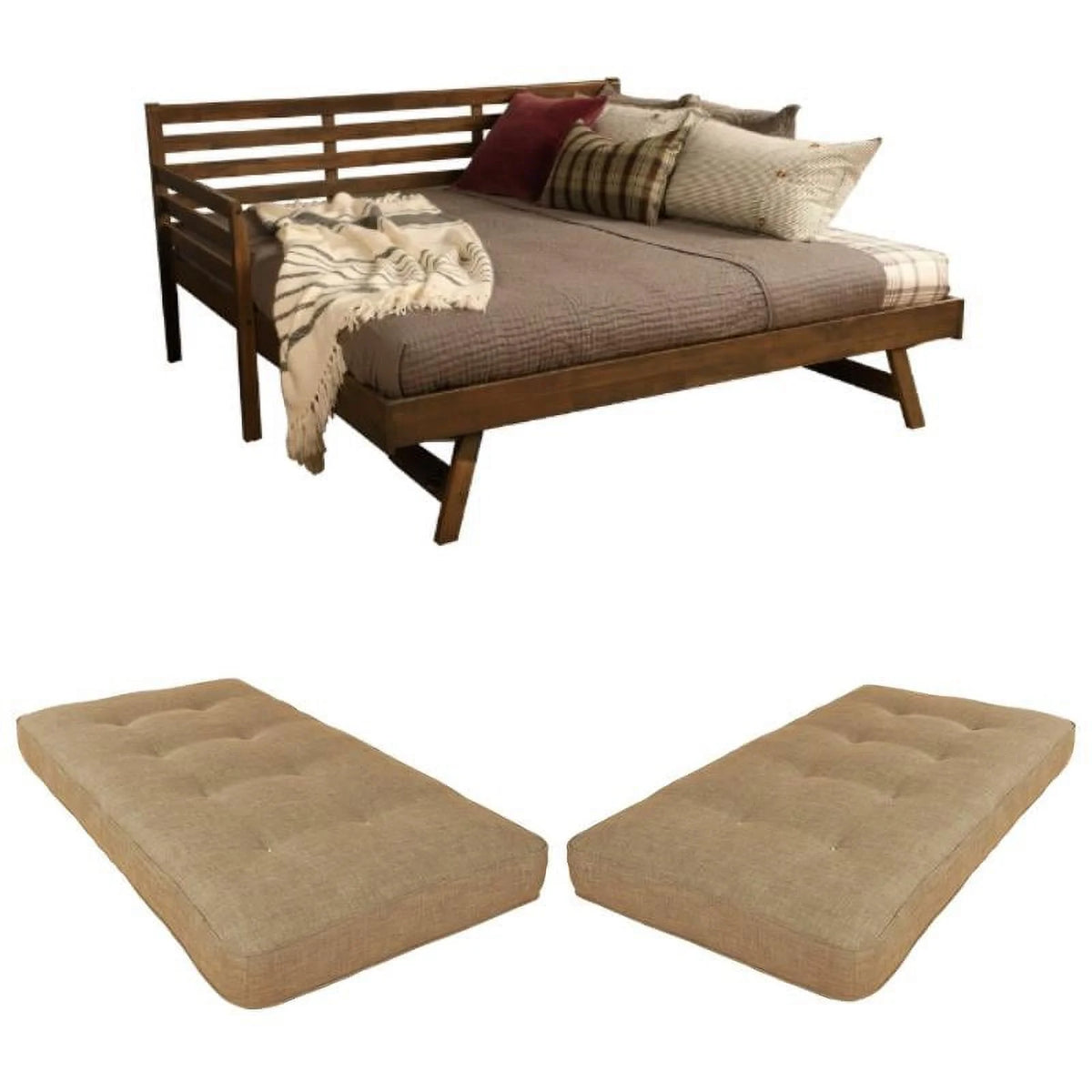 3-Piece Set with 2 Fabric Daybed Mattresses and Daybed W774064