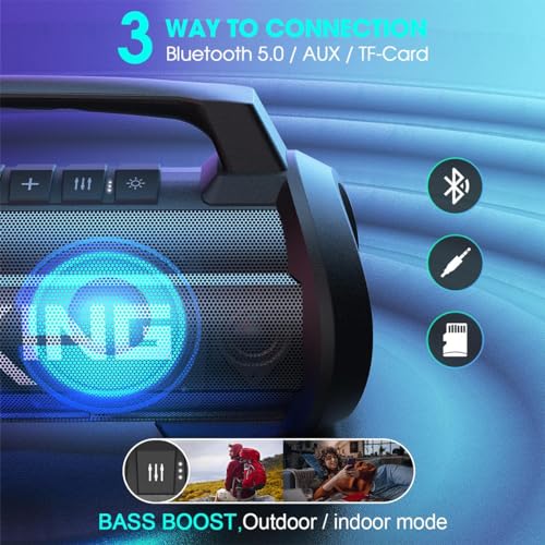 120W Portable Bluetooth Speaker IPX6 Waterproof D79775