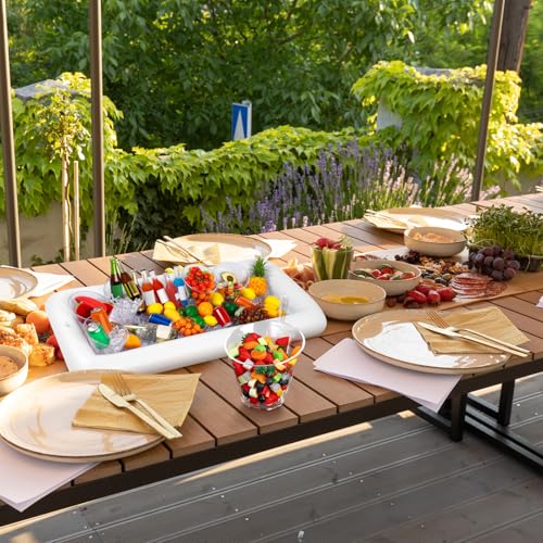 10 Pcs Inflatable Serving Tray and Salad Bowls Q547607