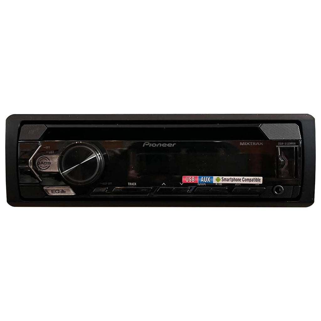 Single DIN AM/FM CD Receiver with 6.5 120W Marine Speakers J7019