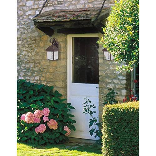 One-Light Exterior Wall Lantern Textured Rust Patina Cast Aluminum L938818