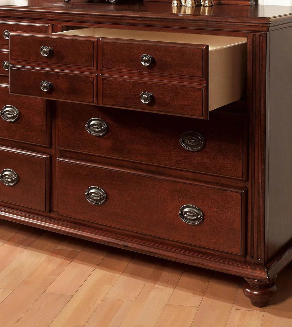 Cherry Solid Wood 5pcs Bedroom Set T711426