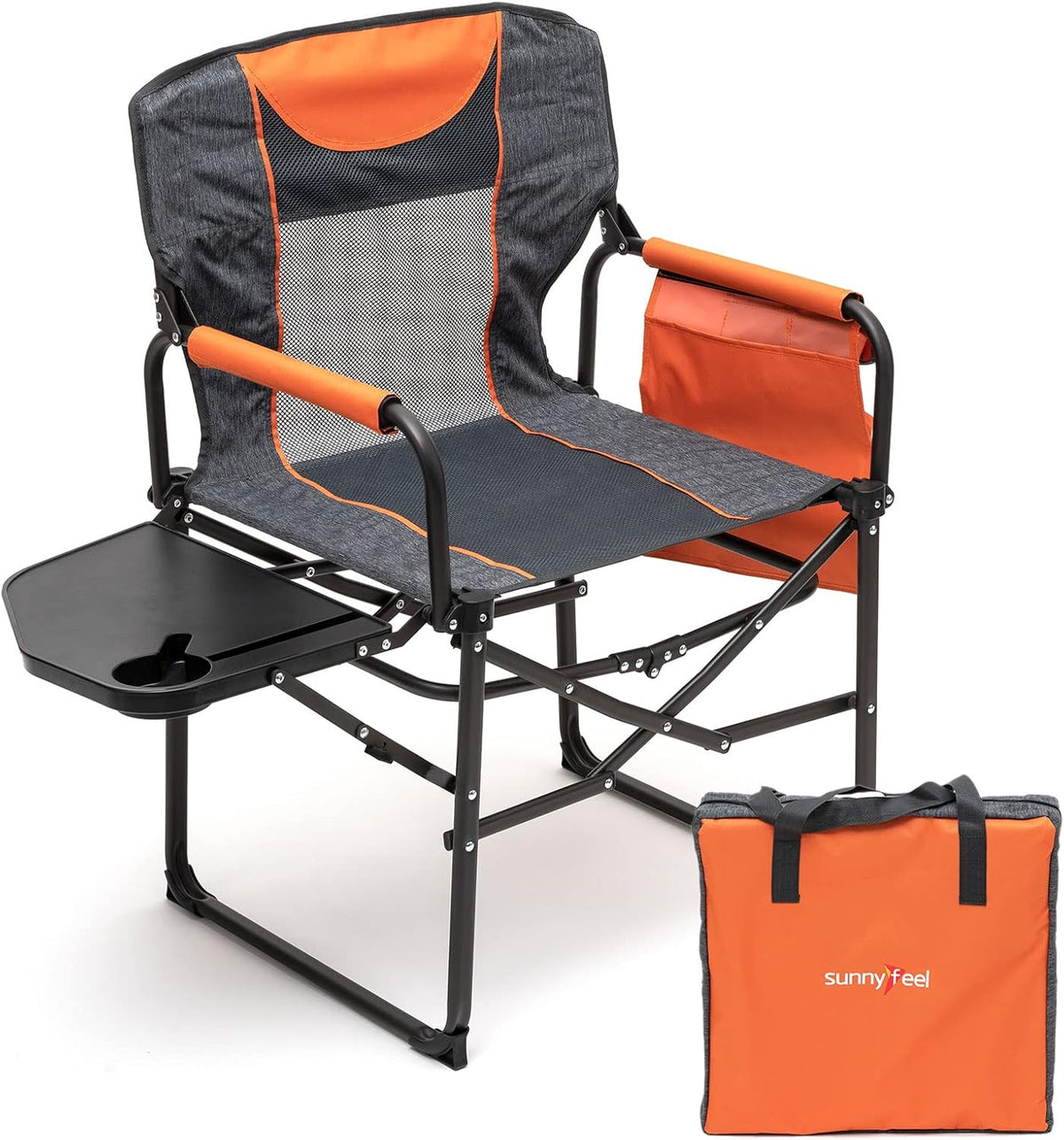 Oversized Portable Folding Camping Chair with Side Table G1669