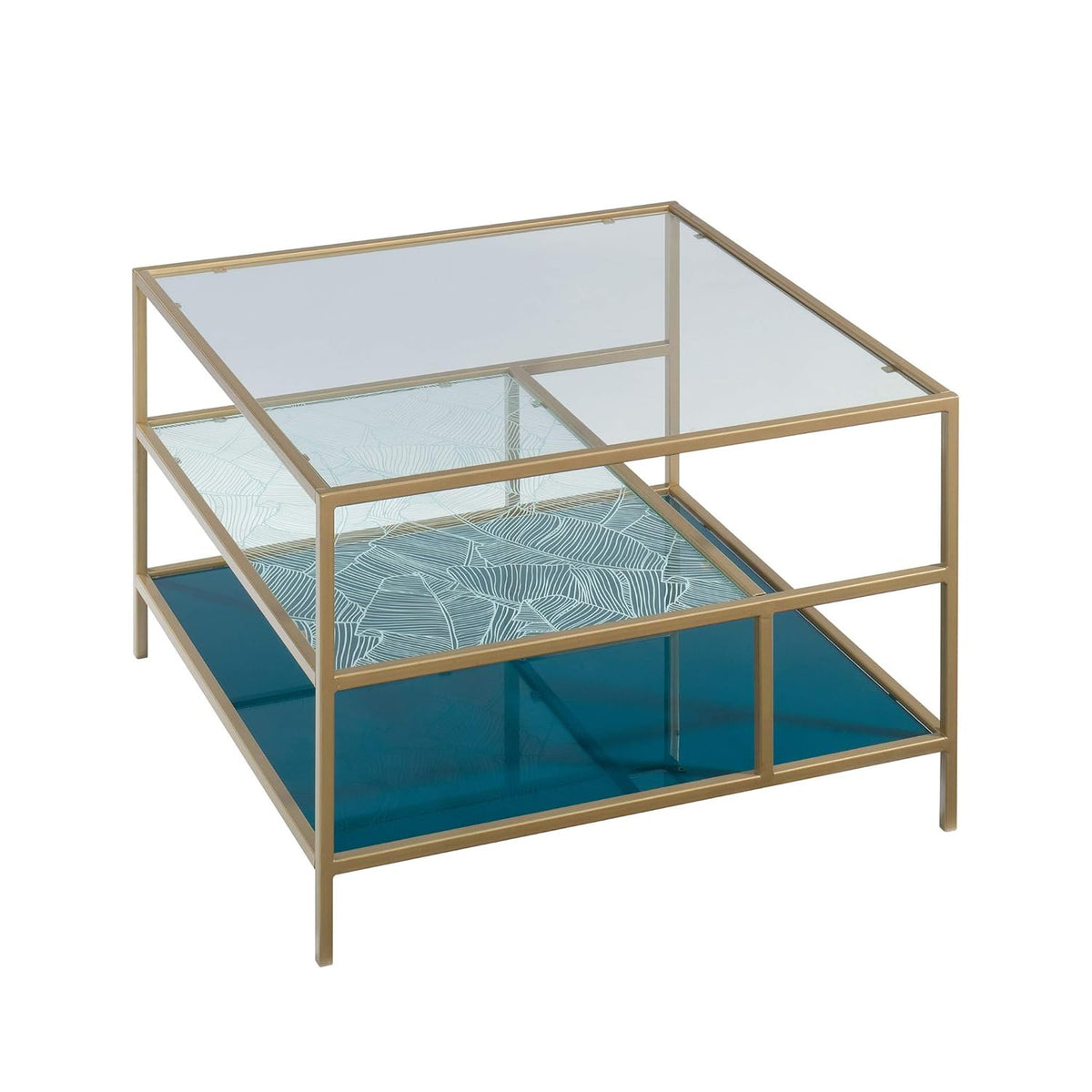 Coffee Table, Satin Gold Finish N36034