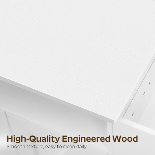 White and Natural Coffee Bar Cabinet with Storage V4707