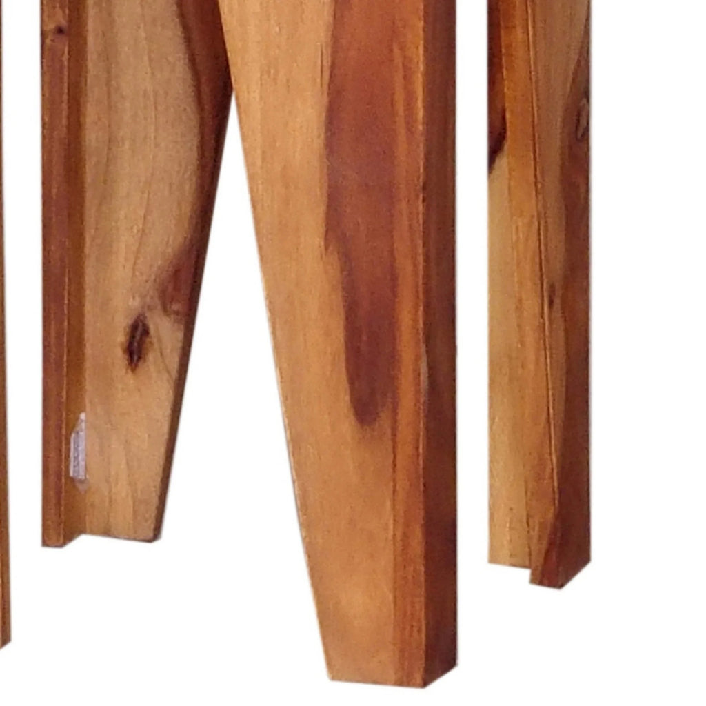 Set of 3 Sheesham Wood Pedestal Table Stand S81017