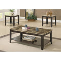 Brown Wood 3 Piece Table Set E960