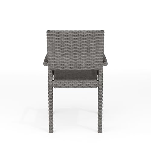 Brown Set of 2 Stackable Patio Armchairs L6349