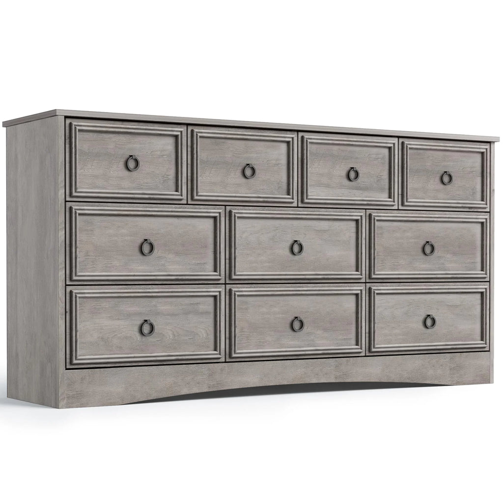 White 10 Drawer Dresser V3489