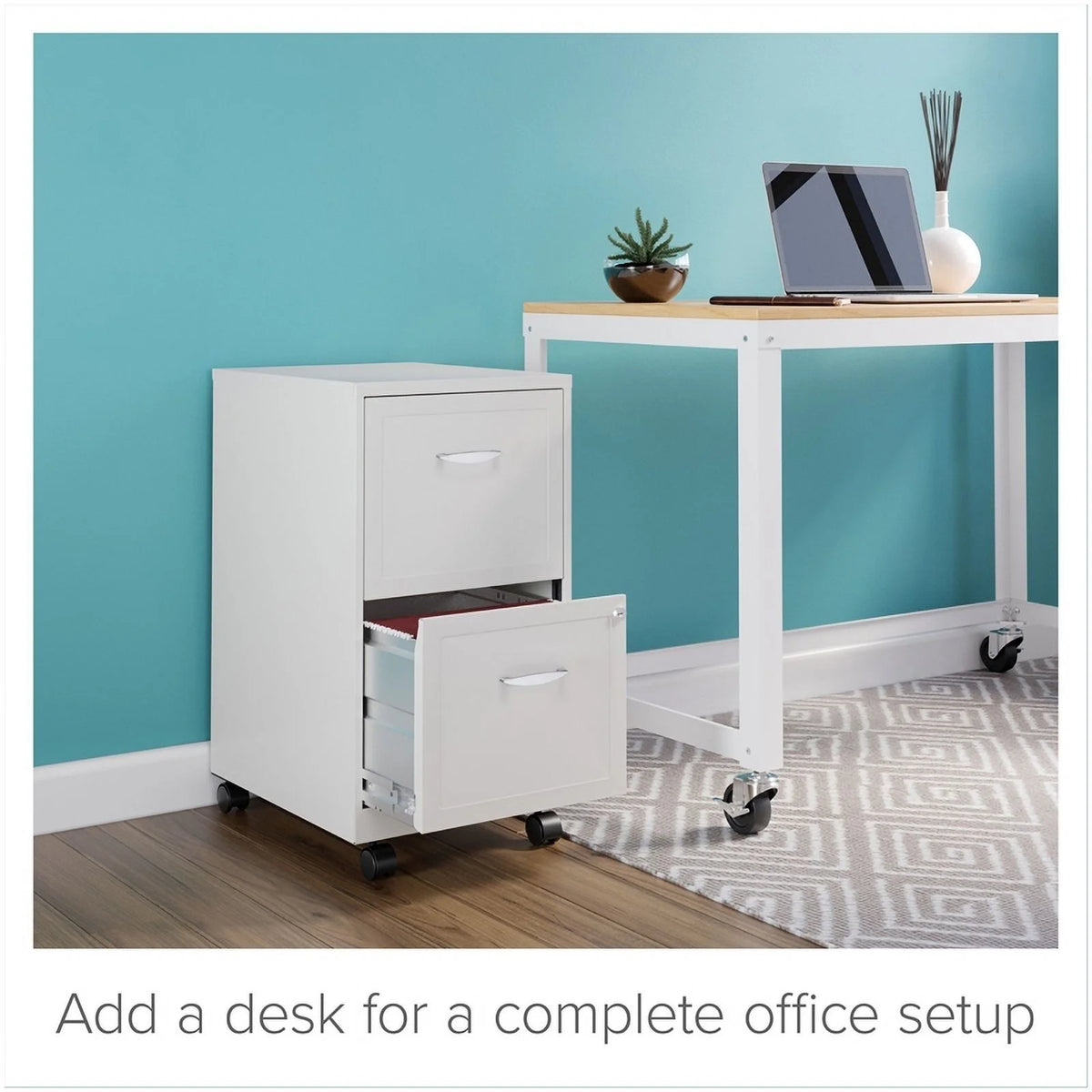 2 Drawer Steel Mobile File Cabinet D4486