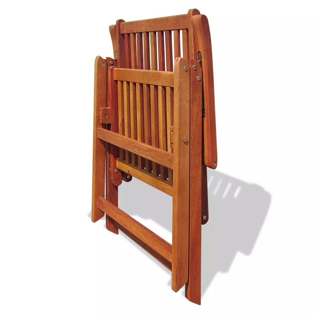 Folding Garden Chairs 2 pcs Solid Acacia Wood Brown U662104