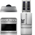 36 Gas Range, Range Hood, Refrigerator and Wine Cooler I1065