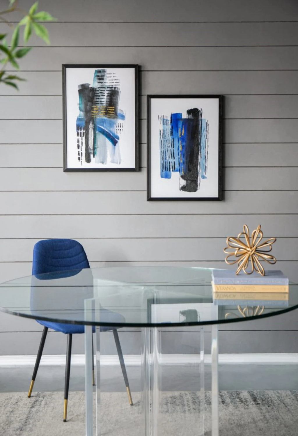 Modern Abstract Framed Wall Art 27.5" x 19.75" 2ct C852021