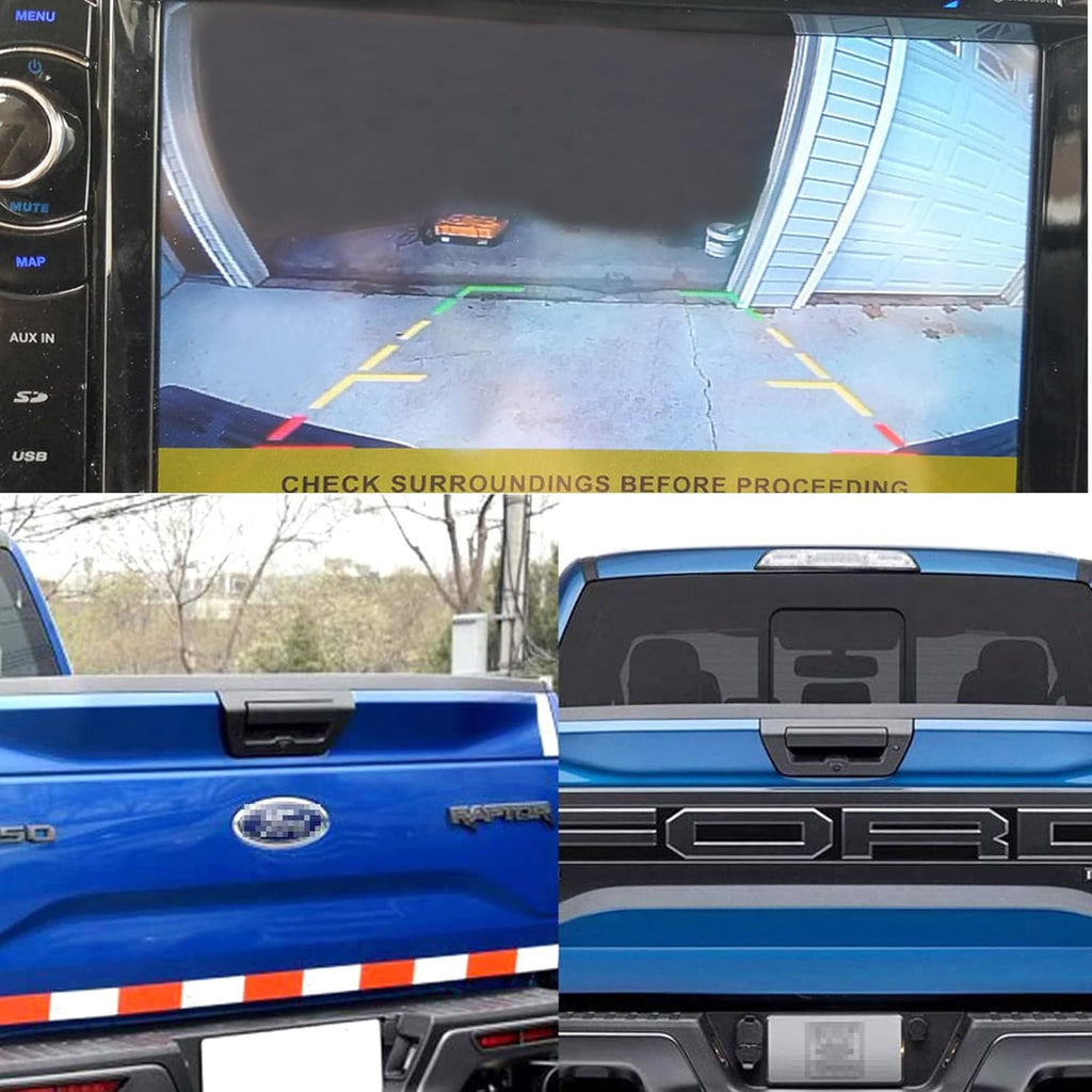 Tailgate Handle Backup Rear View Camera for Ford F150 2015-2019 Black F8779