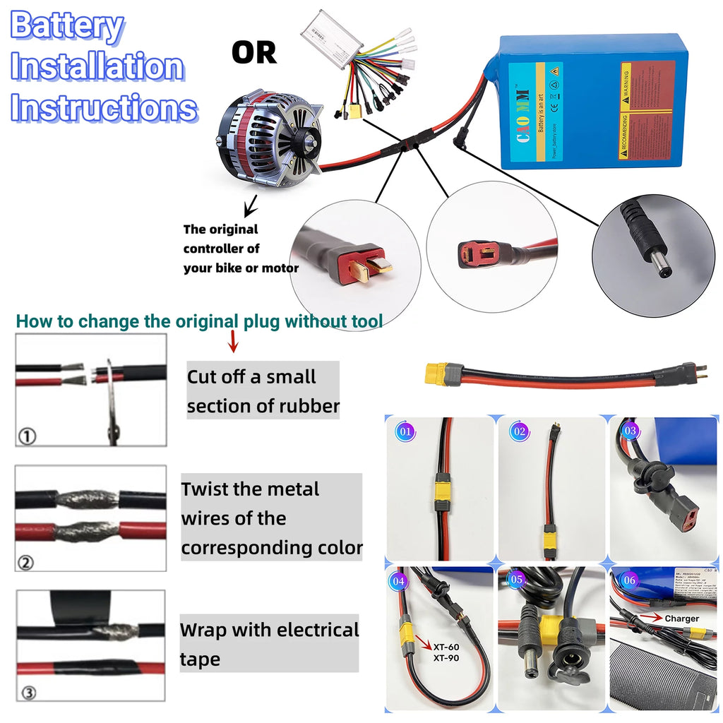 36V 10Ah Lithium Ebike Battery with 2A Charger T408844