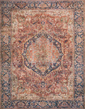 Red Navy 2.5' x 7'6 Rug T65108