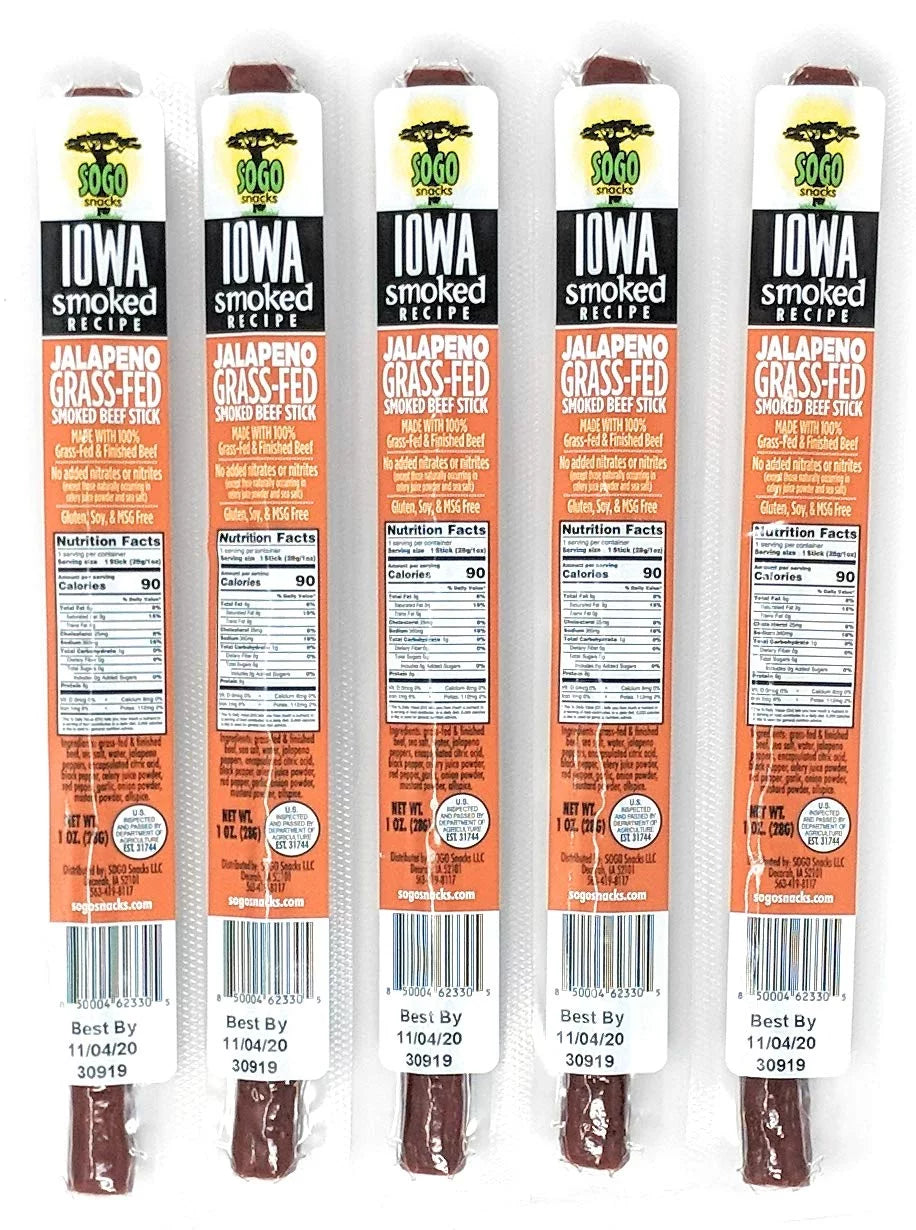 No Sugar 100% Grass-fed Non-GMO Beef Sticks 72 Count G575