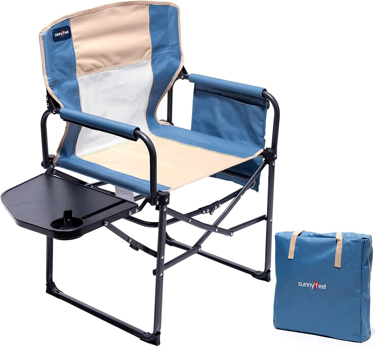 Oversized Portable Folding Camping Chair with Side Table G1669