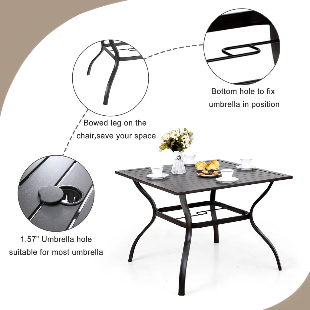 5-Piece Cast Aluminum Patio Dining Set T670