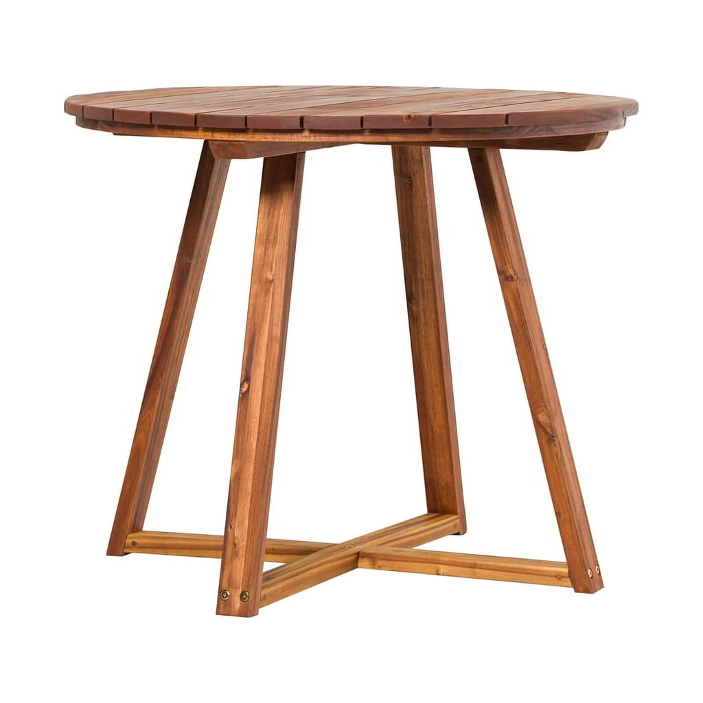 Solid Wood Round Dining Table Brown V314