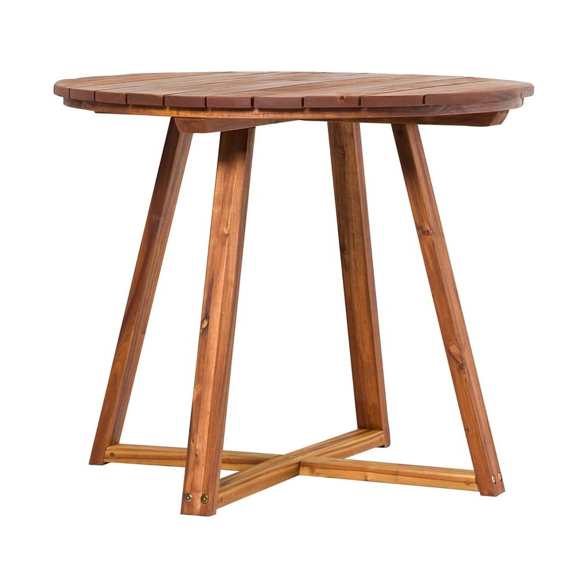 Solid Wood Round Dining Table Brown V314