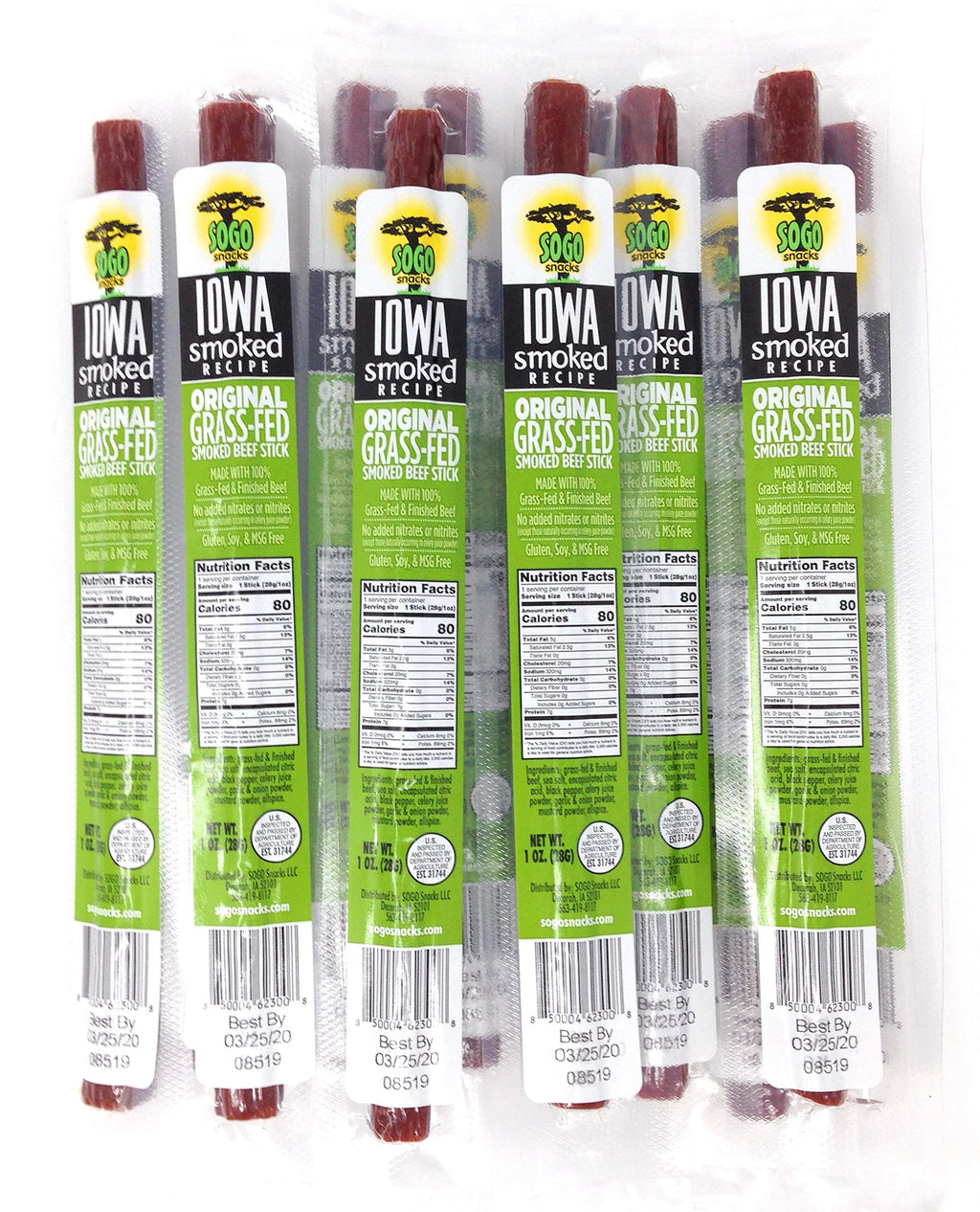 No Sugar 100% Grass-fed Beef Sticks 144-ct E5529